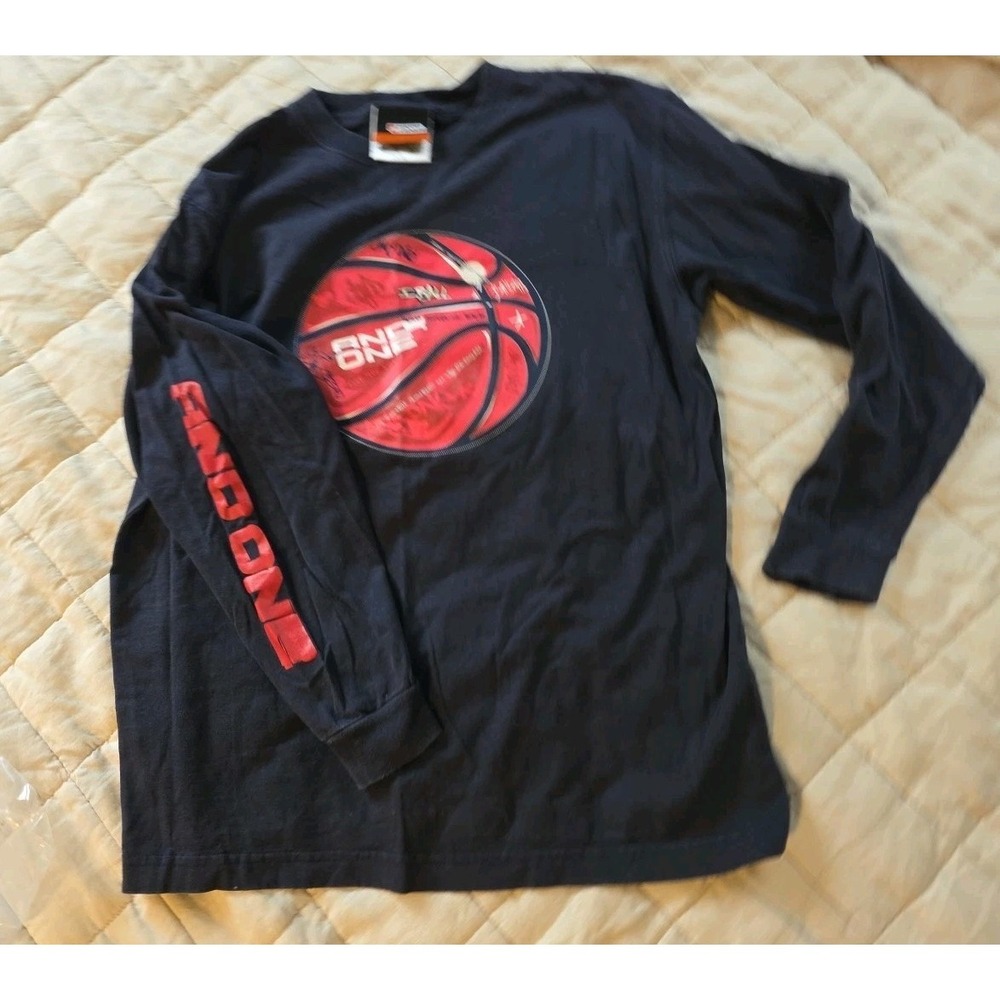 Vintage AND1 Shirt Youth Boys Extra Large XL Blue‎ Basketball Y2K
